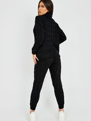 Cable Knit Top & Trouser Co-ord With Pockets