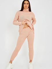 New Roll Neck Knitted Top & Trouser Co-ord