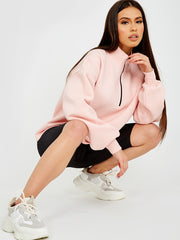 Oversized Zipped Fleece Sweatshirt