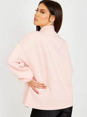 Oversized Zipped Fleece Sweatshirt