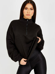 Oversized Zipped Fleece Sweatshirt