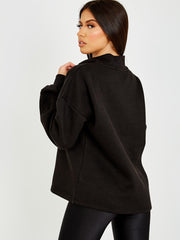 Oversized Zipped Fleece Sweatshirt
