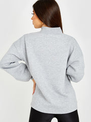 Oversized Zipped Fleece Sweatshirt