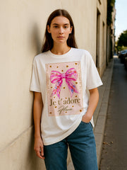 JE't Atore grafisch gedrukt t-shirt