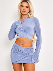 Envolver alrededor de la tapa de cultivo y la falda retorcida coorden