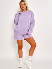 Geborduurd Hawaii Island Sweatshirt & Shorts Fleece Coöperatie