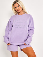 Geborduurd Hawaii Island Sweatshirt & Shorts Fleece Coöperatie