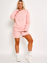 Geborduurd Hawaii Island Sweatshirt & Shorts Fleece Coöperatie