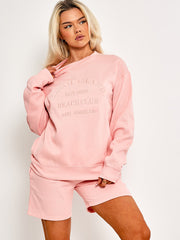 Geborduurd Hawaii Island Sweatshirt & Shorts Fleece Coöperatie