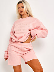 Geborduurd Hawaii Island Sweatshirt & Shorts Fleece Coöperatie