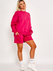 Bordado Good Day Sweatshirt & Shorts Fleece Coord