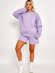 Bordado Good Day Sweatshirt & Shorts Fleece Coord