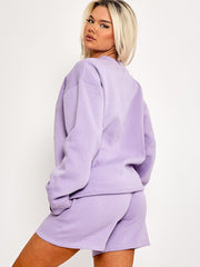 Bordado Good Day Sweatshirt & Shorts Fleece Coord