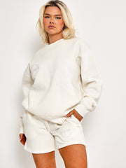 Bordado Good Day Sweatshirt & Shorts Fleece Coord