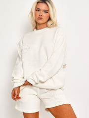 Bordado Good Day Sweatshirt & Shorts Fleece Coord