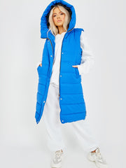Longline Padded Hooded Gilet
