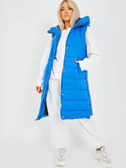 Longline Padded Hooded Gilet