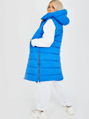 Longline Padded Hooded Gilet