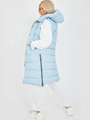 Longline Padded Hooded Gilet