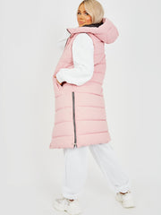 Longline Padded Hooded Gilet
