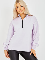 Oversized Zipped Fleece Sweatshirt