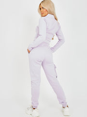 Utility Pocket Zipped Fleece Tracksuit