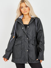 PU Coated Hooded Rain Mac