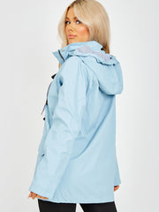 Toggle Button PU Coated Hooded Rain Mac