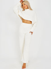 Teddy Crop Top & Hosen-Co-ordte