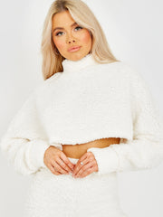 Teddy Crop Top & Hosen-Co-ordte