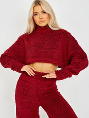 Teddy Crop Top & Hosen-Co-ordte