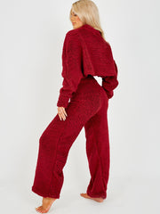 Teddy Crop Top & Hosen-Co-ordte