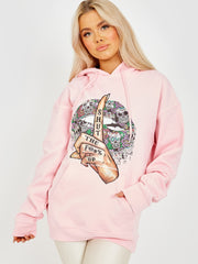 Shut Up Graphic Fleeced Hoodie