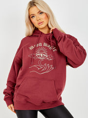 Glittered Moon Magic Fleeced Hoodie