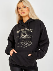 Glittered Moon Magic Fleeced Hoodie