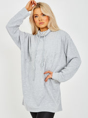 Oversized Rock N Roll Diamante Jumper