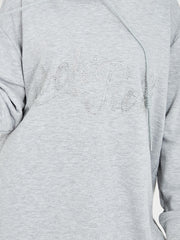 Oversized Rock N Roll Diamante Jumper