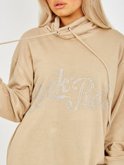 Oversized Rock N Roll Diamante Jumper