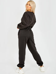 Oversized Seam Detail Fleece Co-ord