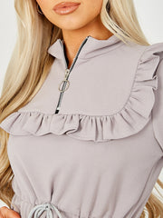 Frill Detail Drawstring Co-ord