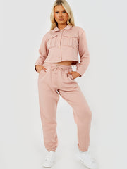 Utility Button Top & Jogger Co-ord