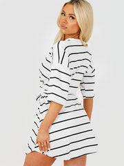 Striped Belted T-Shirt Dress