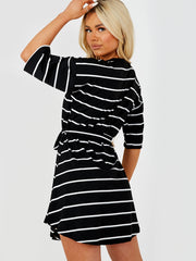 Striped Belted T-Shirt Dress