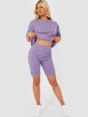 Melange-Strick übergroß