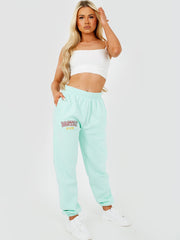 Boston geborduurd fleece joggers