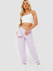 Boston geborduurd fleece joggers