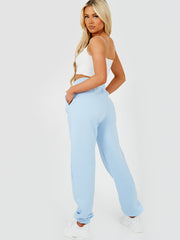 Boston geborduurd fleece joggers