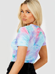 Tie-Dye Ribbed Crop Top