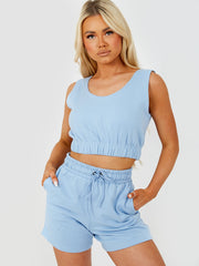 Crop Top & Shorts Fleece Co-ord