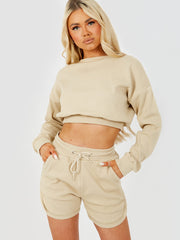 Ribbed Crop Top & Shorts Co-ord